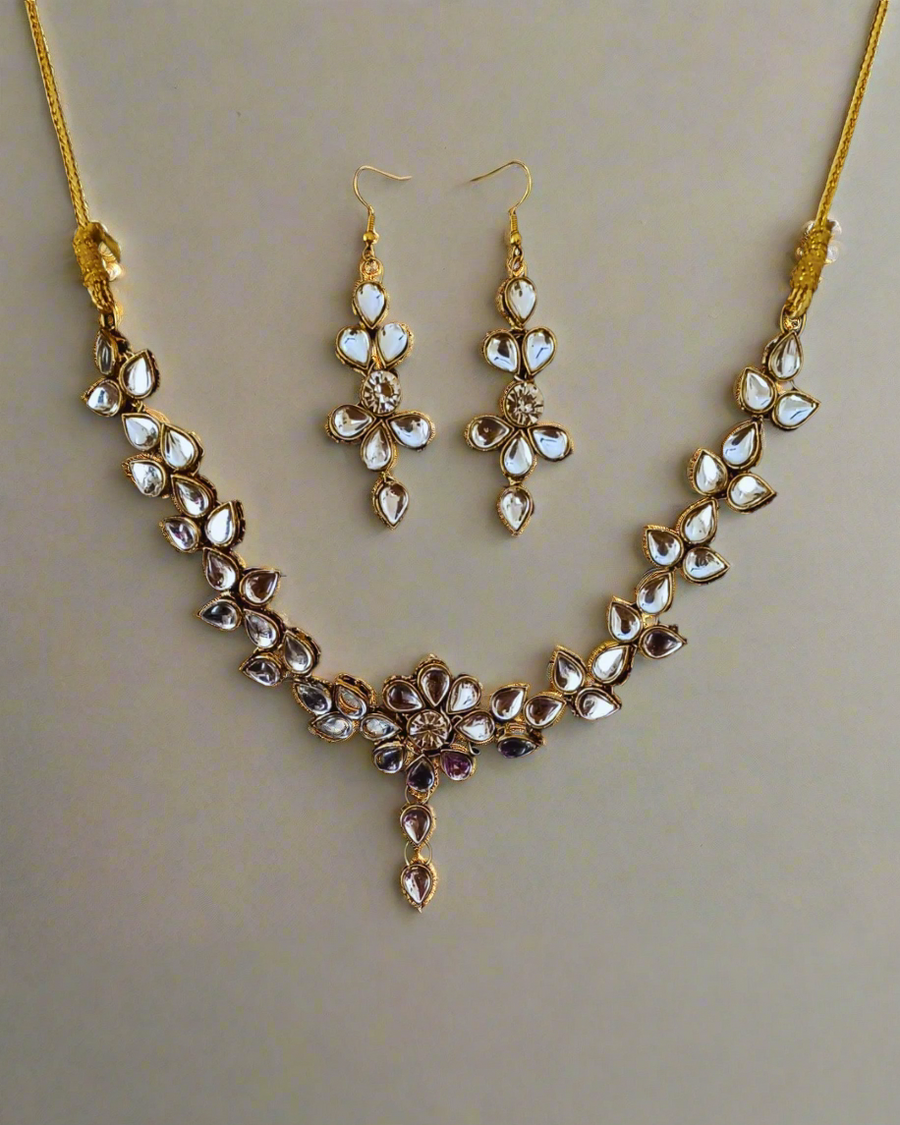 White Kundan Necklace
