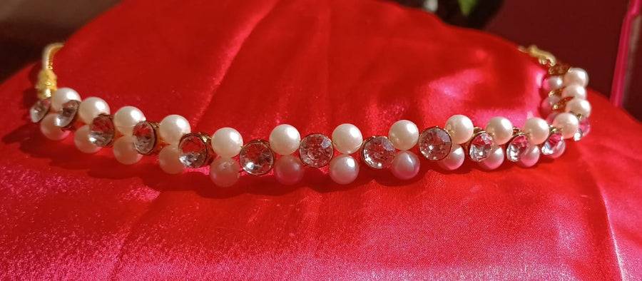 White pearl Kundan Choker