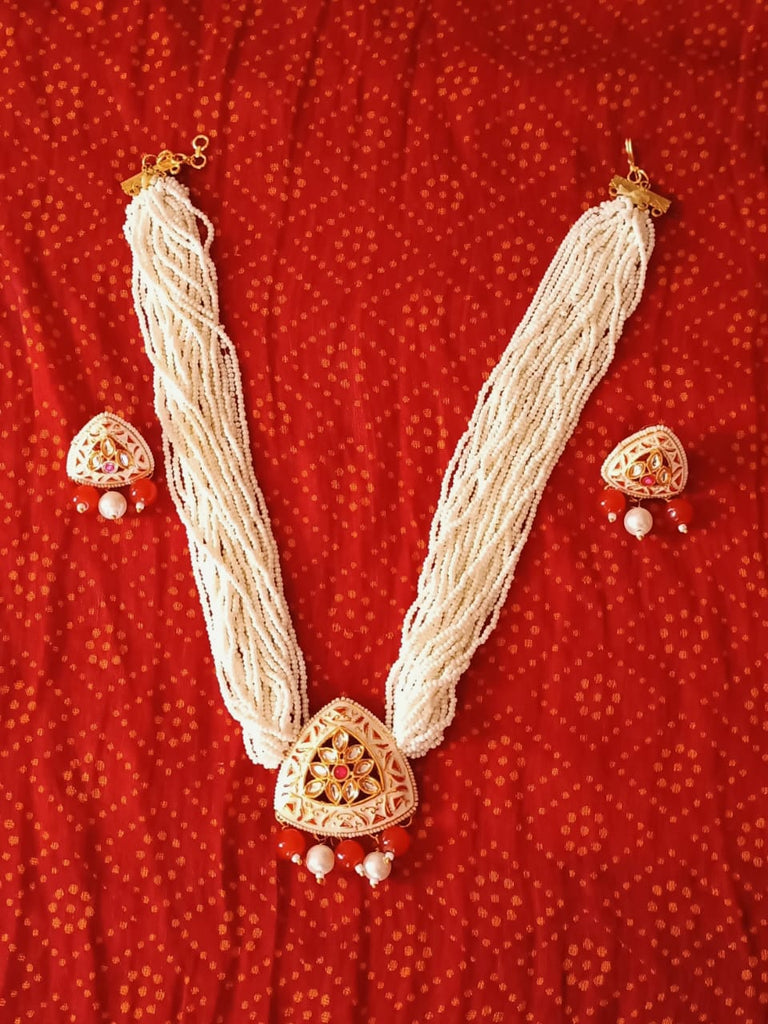 Long Kundan Pendant Necklace